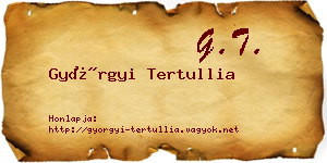Györgyi Tertullia névjegykártya
